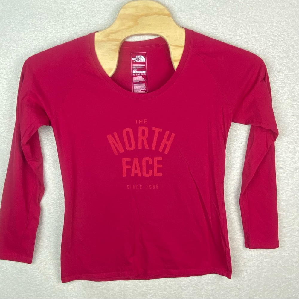 The North Face Womens Large Classic Fit Long Sleeve Shirt Barbie‎ Pink
